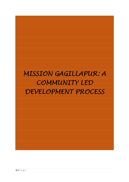 Mission Gagillapur: a Community Led Development Process