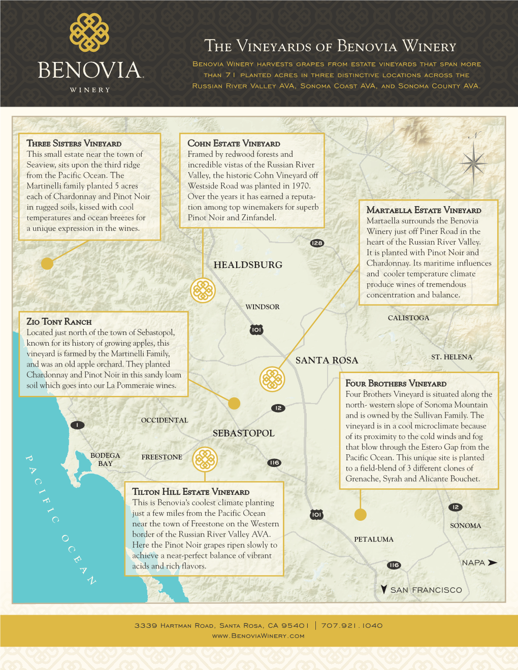 Benovia Vineyard Map Download