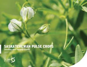 SASKATCHEWAN PULSE CROPS Seeding and Variety Guide 2017