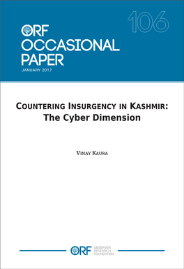 COUNTERING INSURGENCY in KASHMIR: the Cyber Dimension