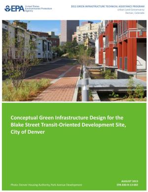 Conceptual Green Infrastructure Design for the Blake Street Transit