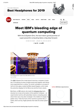 Meet IBM's Bleeding Edge of Quantum Computing - CNET