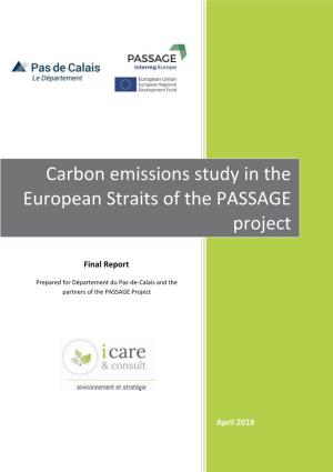 Carbon Emissions Study in the European Straits of the PASSAGE Project
