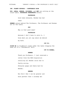 Futurama Script