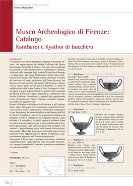 Museo Archeologico Di Firenze: Catalogo Valeria Maraschini