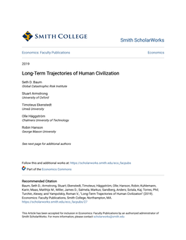 Long-Term Trajectories of Human Civilization