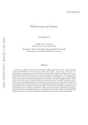 TASI Lectures on F-Theory