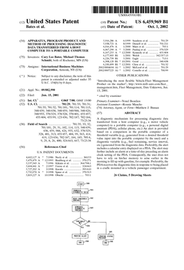 (12) United States Patent (10) Patent No.: US 6,459,969 B1 Bates Et Al