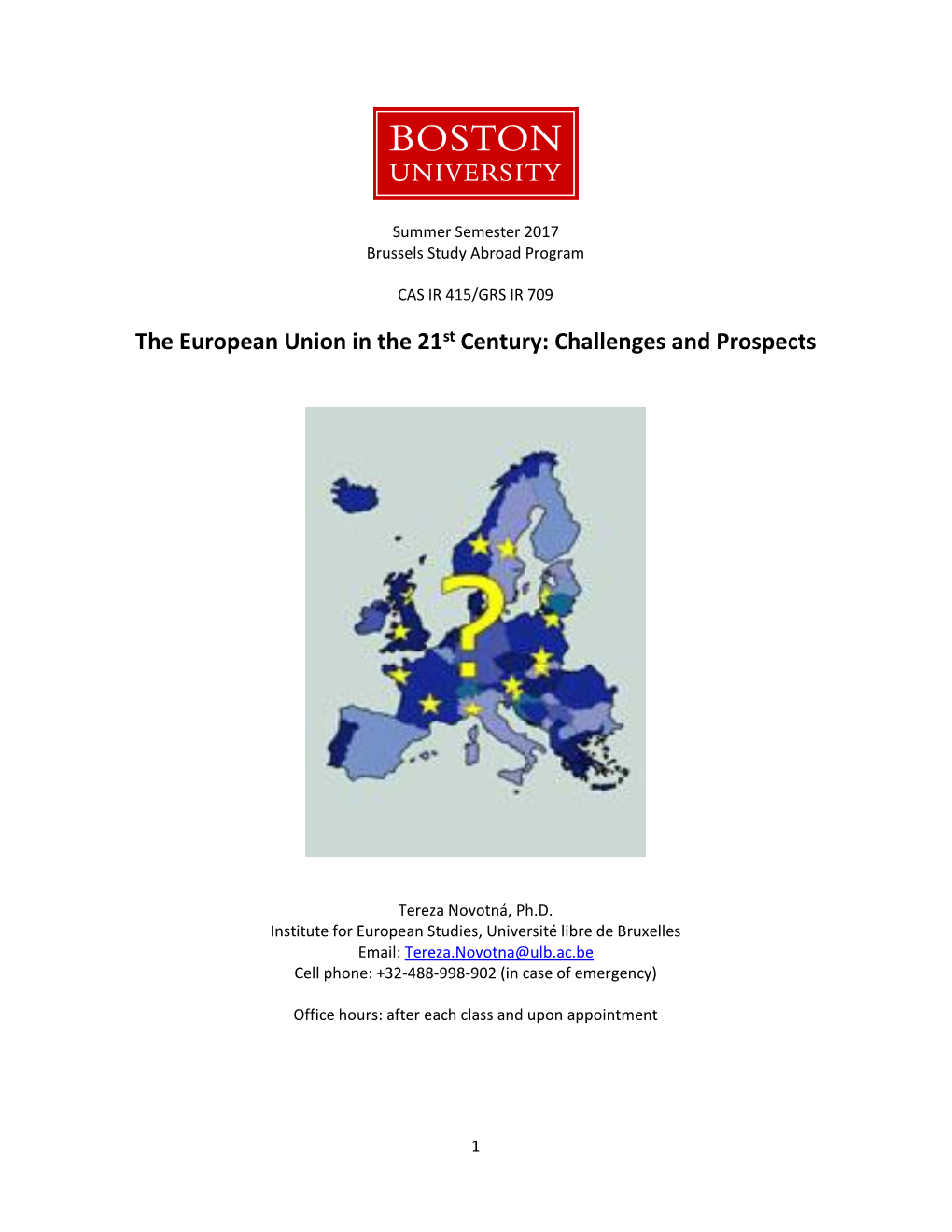 The European Union in the 21St Century: Challenges and Prospects