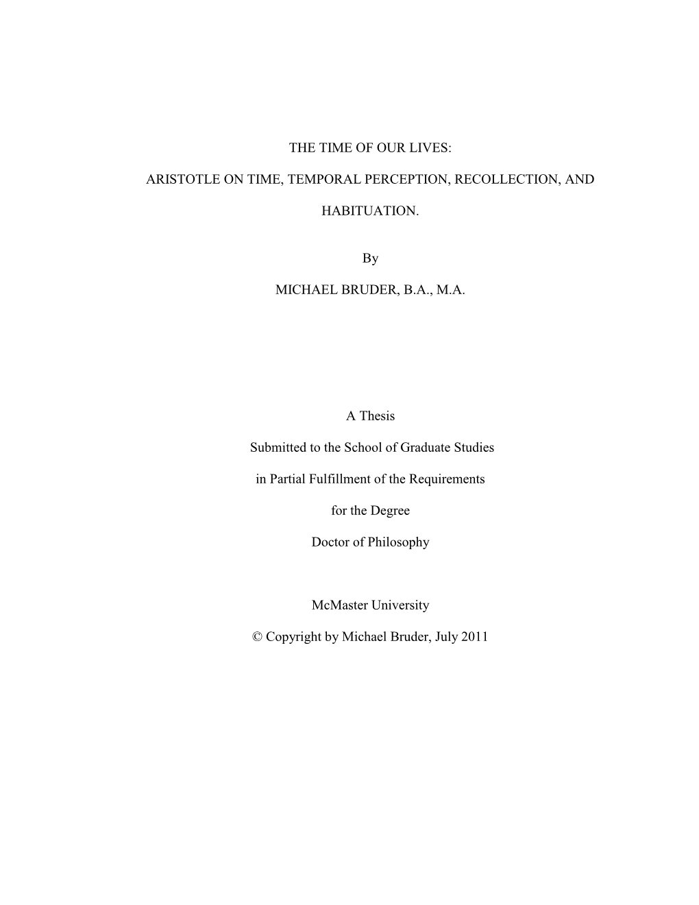 Aristotle on Time, Temporal Perception, Recollection, And