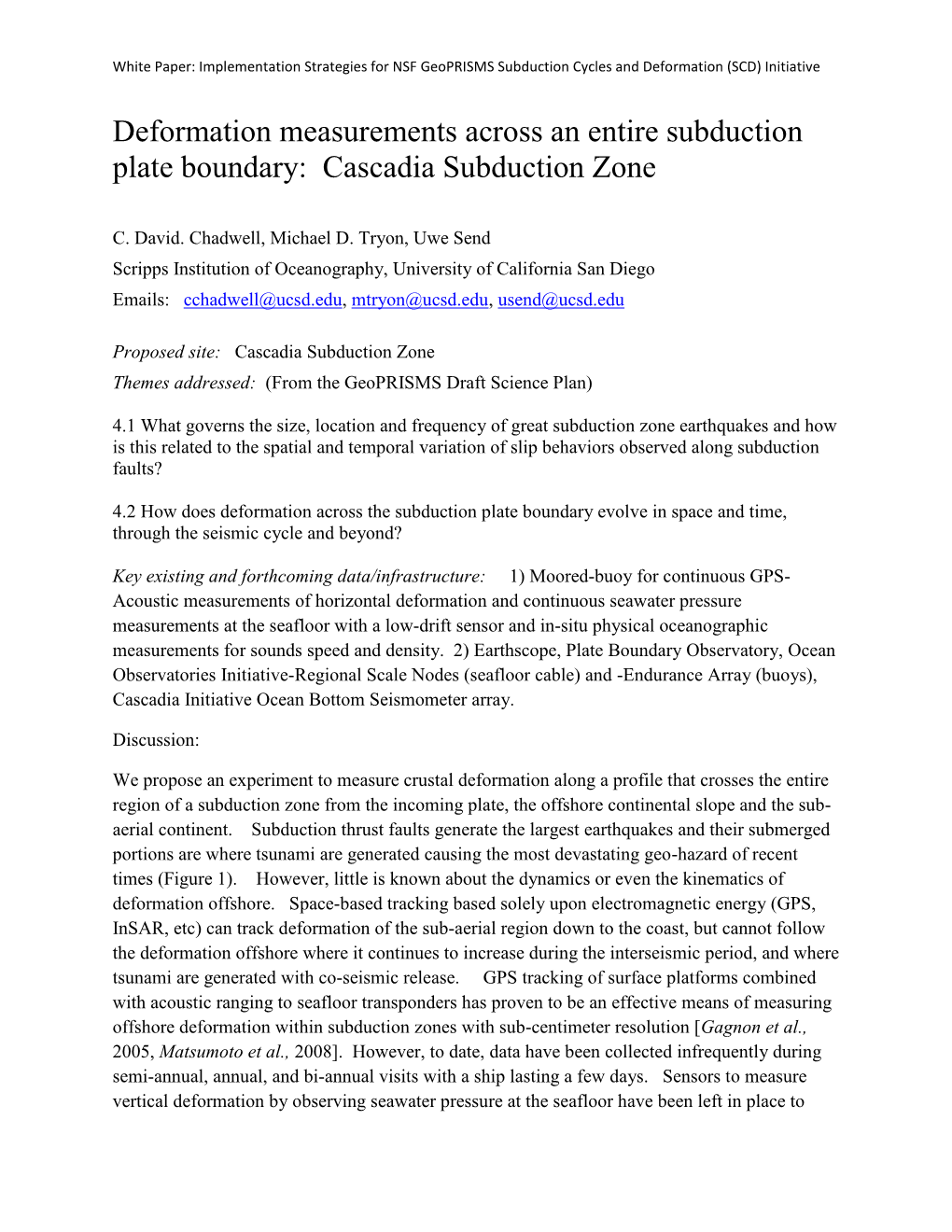 Cascadia Subduction Zone