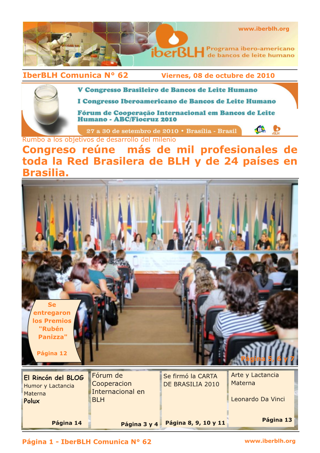 Congreso Reúne Más De Mil Profesionales De Toda La Red Brasilera De BLH Y De 24 Países En Brasilia