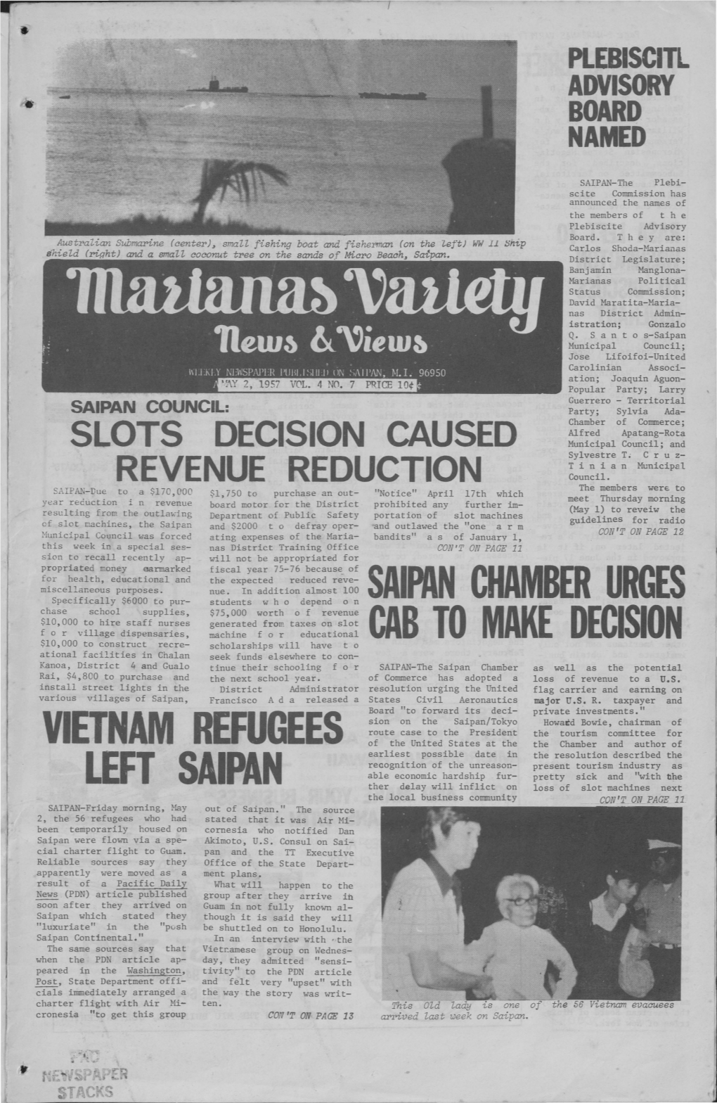 Vietnam Refugees Left Saipan Saipan Chamber Urges Cab