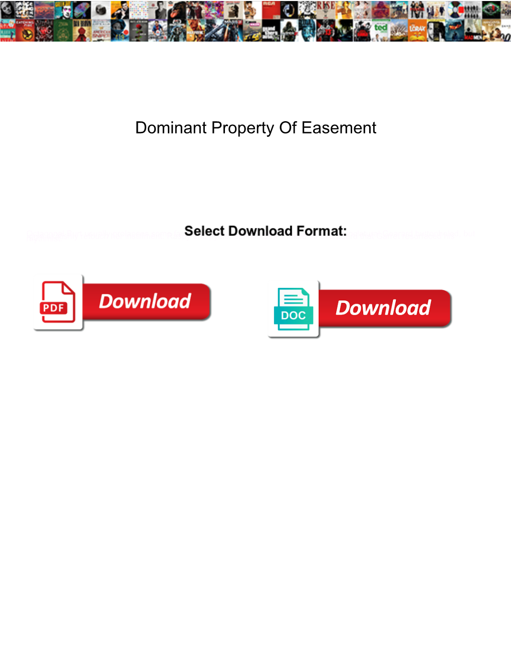 Dominant Property of Easement