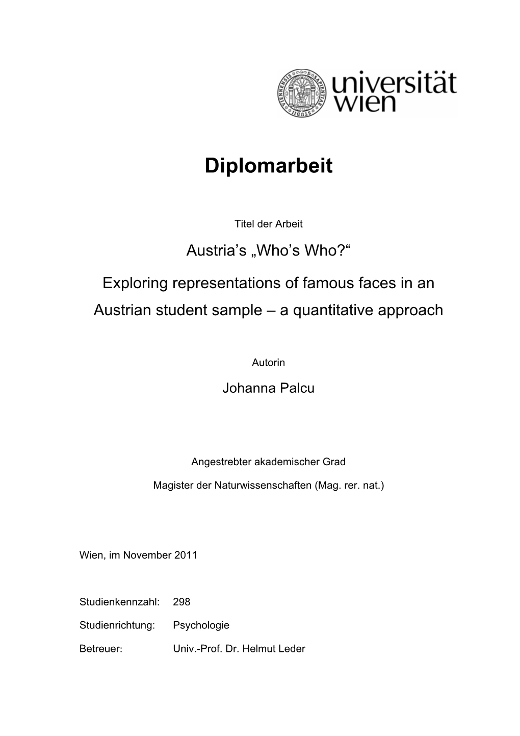 Diplomarbeit