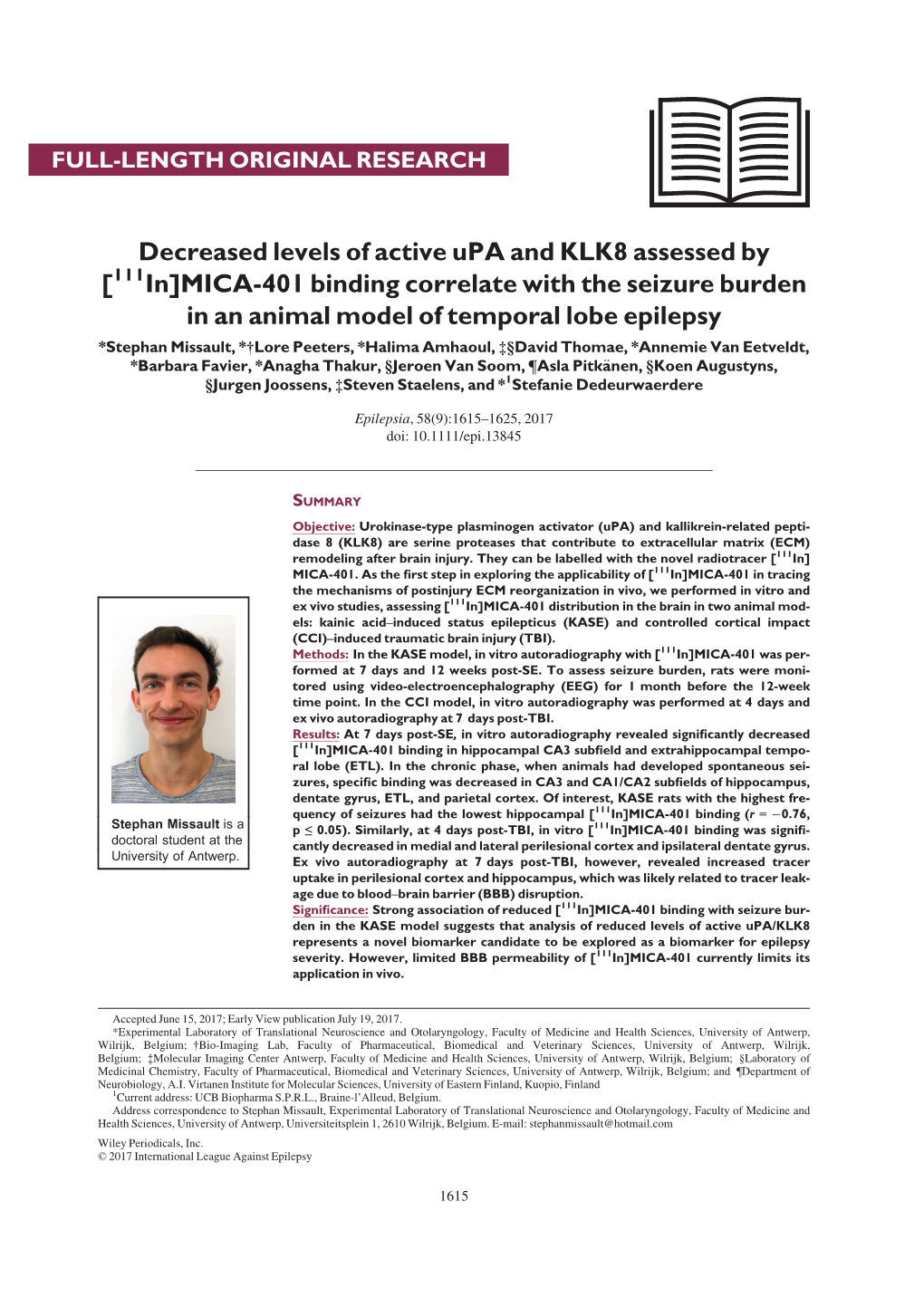 Decreased Levels of Active Upa and KLK8 Assessed by [ In