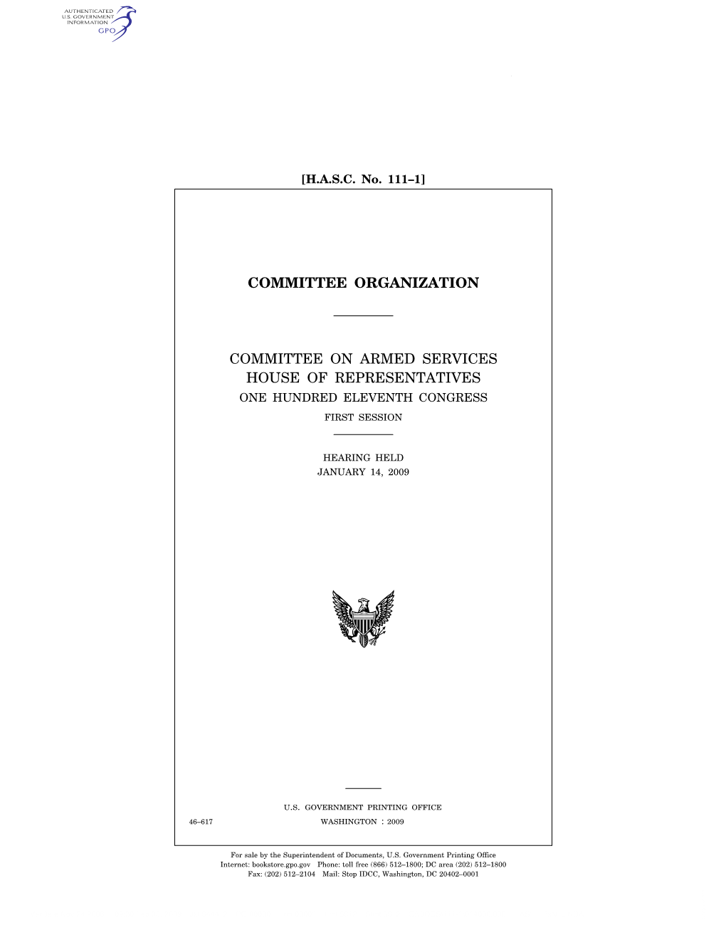 Committee Organization Committee on Armed