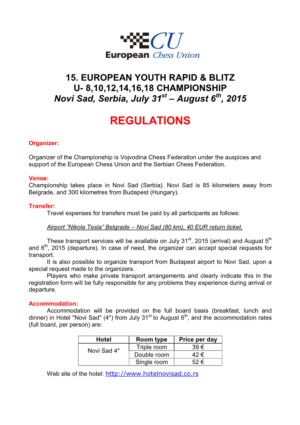 Novi Sad-EYCC 2015-Rapidblitz