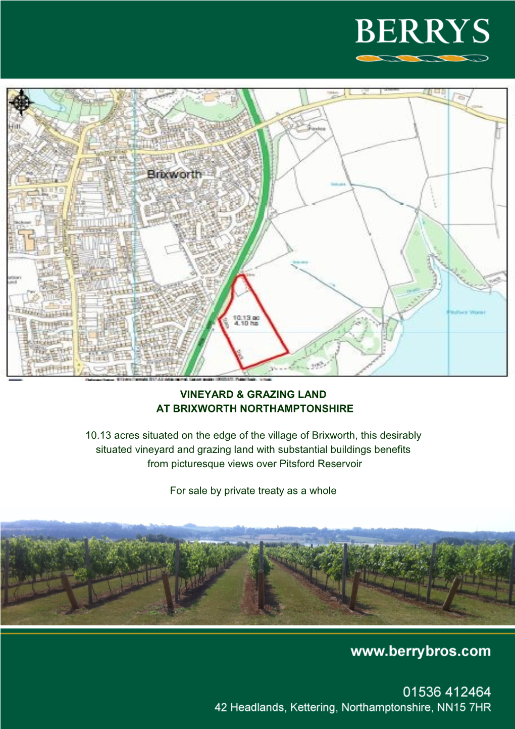 Vineyard & Grazing Land at Brixworth