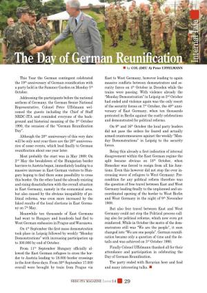 The Day of German Reunification Internal Life  by COL (DEU A) Peter Uffelmann