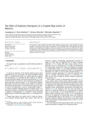 The Effect of Explosive Divergence in a Coupled Map Lattice of Matrices
