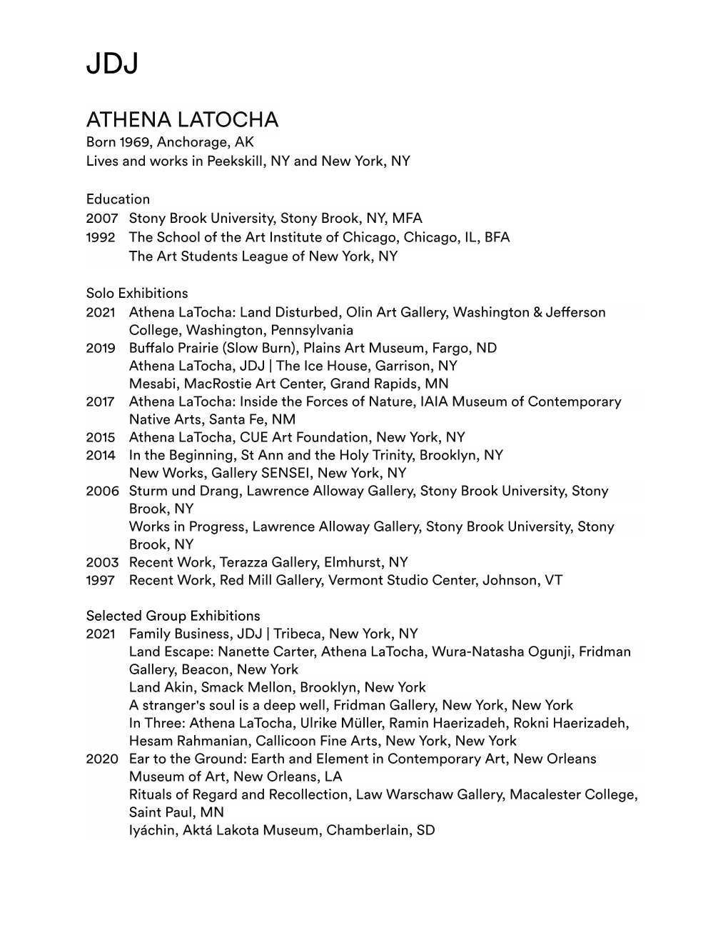 Athena Latocha CV