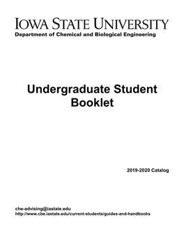 Undergraduate Student Booklet