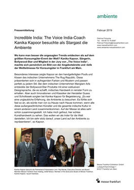The Voice India-Coach Kanika Kapoor Besuchte Als Stargast Die Ambiente