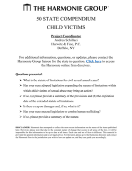 50 State Compendium Child Victims