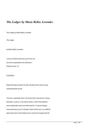 &lt;H1&gt;The Lodger by Marie Belloc Lowndes&lt;/H1&gt;
