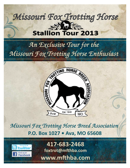 An Exclusive Tour for the Missouri Fox Trotting Horse Enthusiast