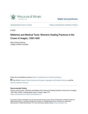 Midwives and Medical Texts: Women's Healing Practices in the Crown of Aragón, 1300-1600