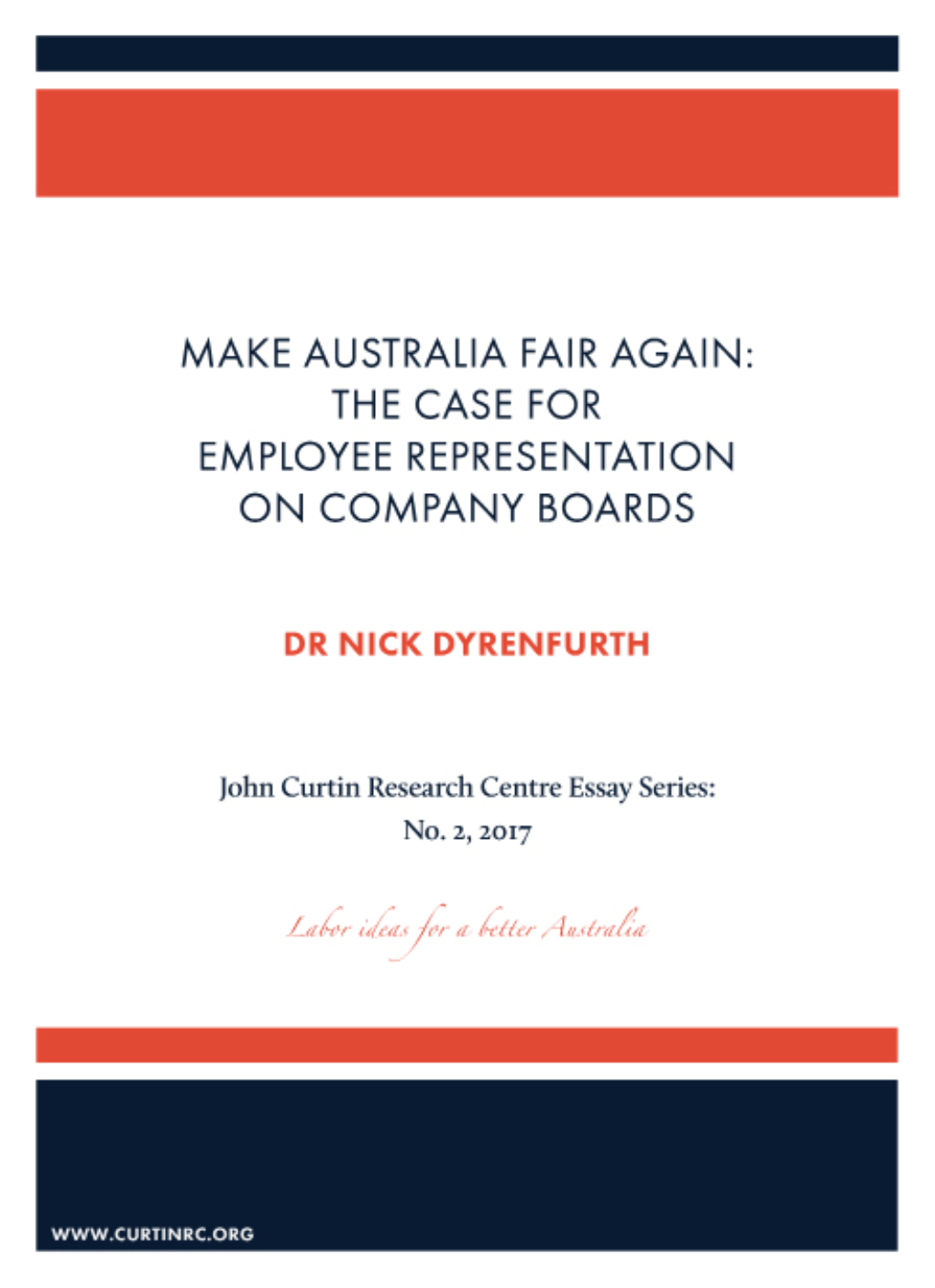 Make Australia Fair Again: the Case for Employee Representation on Company Boards