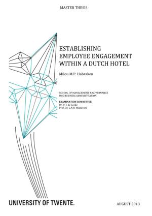 Establishing Employee Engagement Within a Dutch Hotel