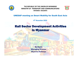 Rail Sector Development Activities in Myanmar