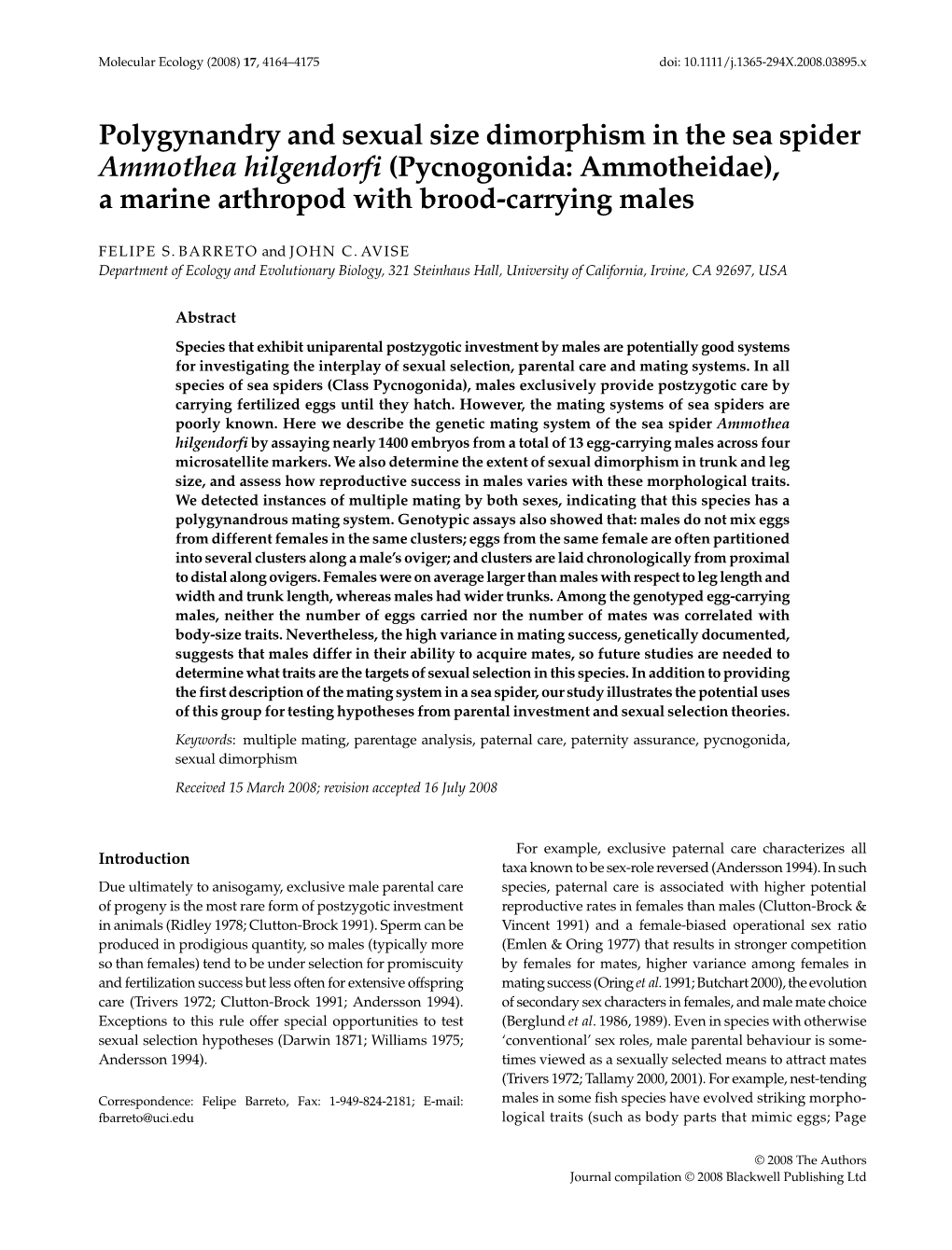 Polygynandry and Sexual Size Dimorphism in The