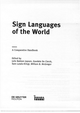 Sign Languages of the World