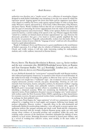 BASEES/Routledgecurzon Series on Russian and East European Studies, Vol