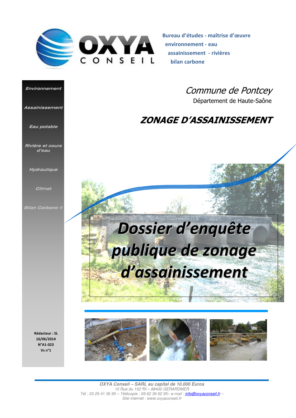 Dossier D'enquête Publique De Zonage D'assainissement