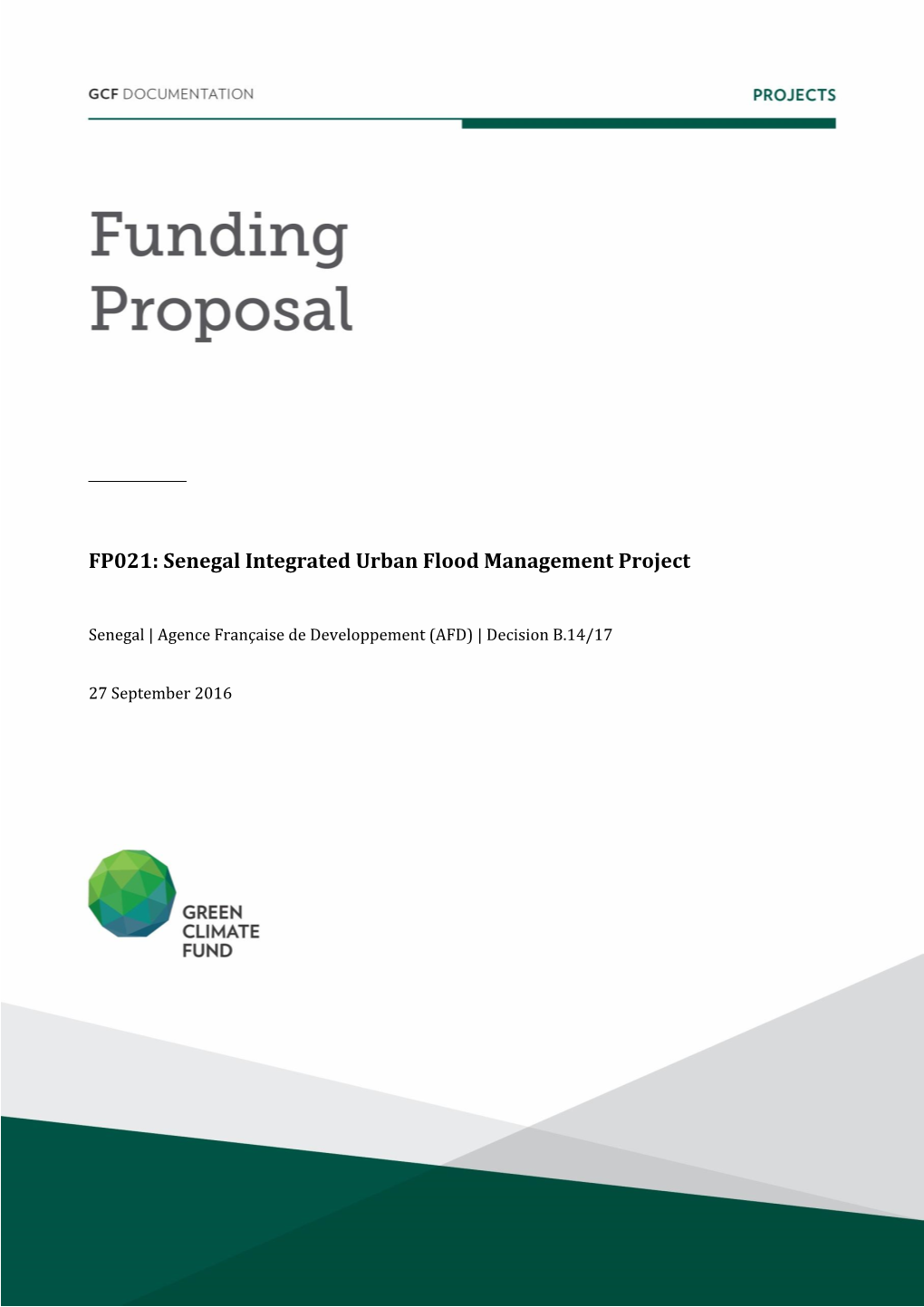 FP021: Senegal Integrated Urban Flood Management Project