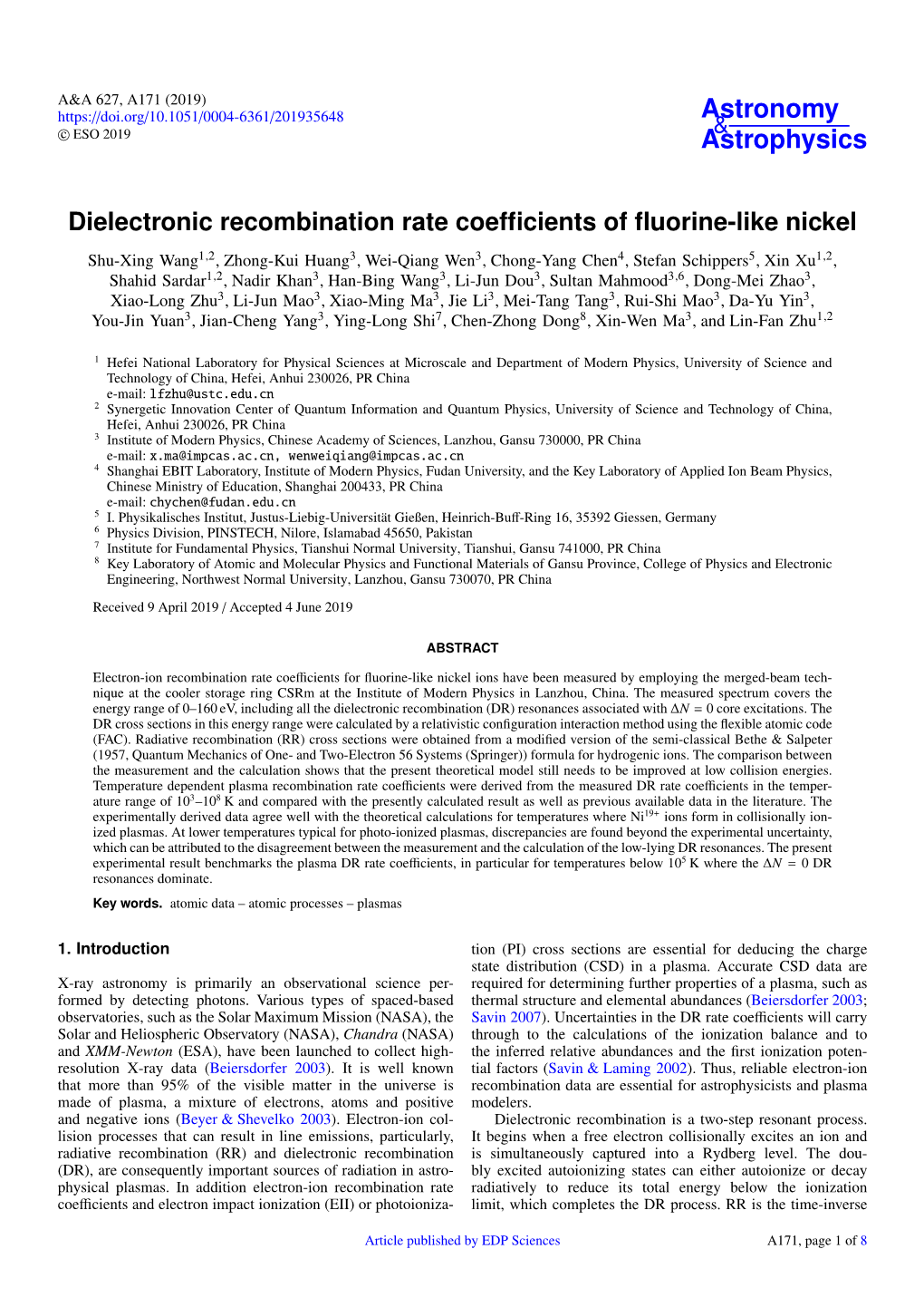 Dielectronic Recombination Rate Coefficients of Fluorine-Like Nickel