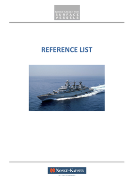 REFERENCE LIST Referencelist Surface Vessels 2017 Rev.05.Xlsx Page 2 of 10