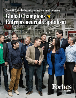 Forbes Mission Has Remained Constant: Global Champions of Entrepreneurial Capitalism