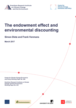 The Endowment Effect and Environmental Discounting