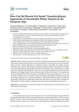 How Can Ski Resorts Get Smart? Transdisciplinary Approaches to Sustainable Winter Tourism in the European Alps