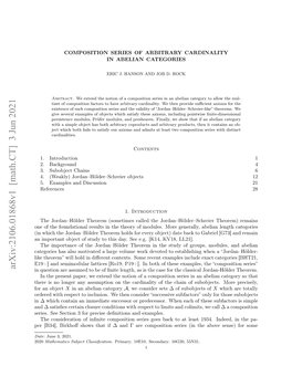 Composition Series of Arbitrary Cardinality in Abelian Categories