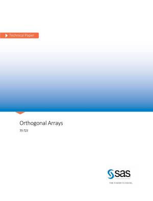 Orthogonal Arrays TS-723 Orthogonal Arrays by Warren F