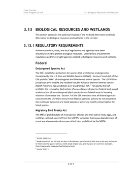 3.13 Biological Resources and Wetlands