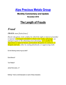 The Length of Frauds