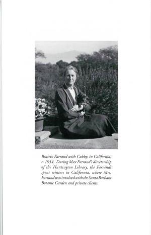 Beatrix Farrand with Cubby, in California, C